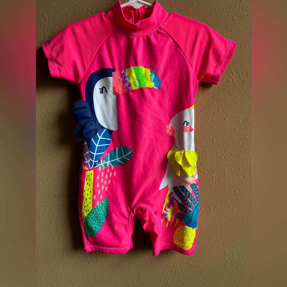 Little girls shorty swimsuit